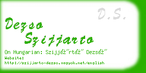 dezso szijjarto business card